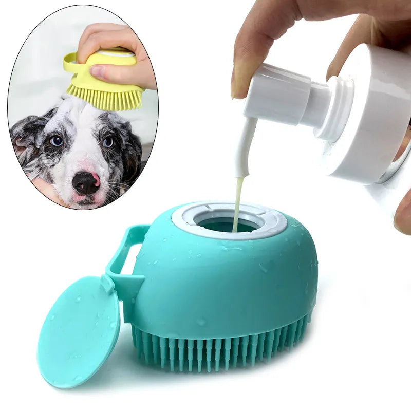 Soft Banho Escova de silicone para pets